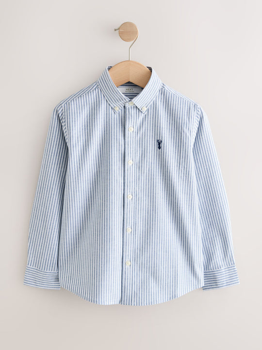Blue Stripe Single Oxford Shirt (3-16yrs)