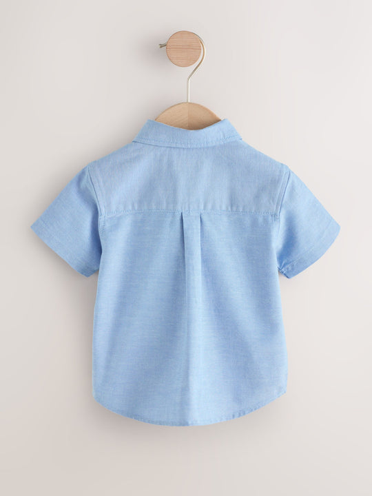 Blue Character Short Sleeve Oxford Shirt (3mths-7yrs)