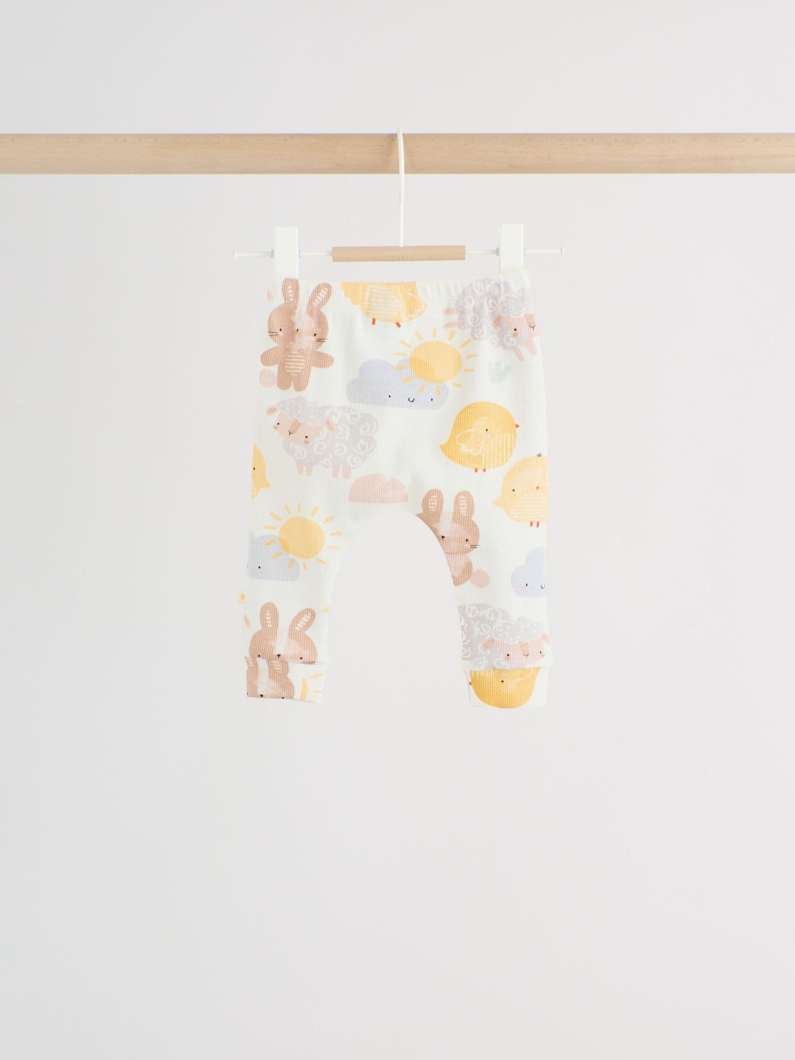 White Bunny Character Print Easter Sweat and Leggings Baby Set (0mths-2yrs)