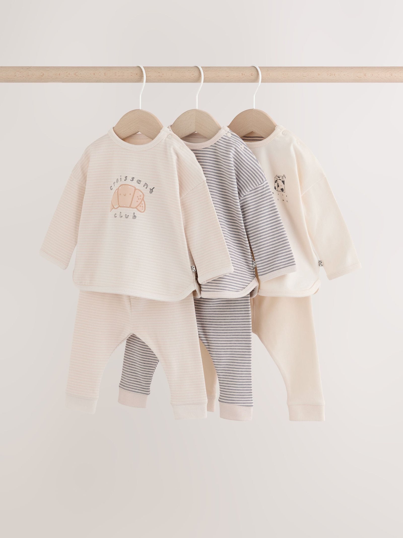 Neutral Brunch Club Baby Top & Leggings Set 6 Piece (0mths-2yrs)