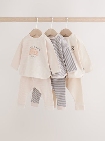 Neutral Brunch Club Baby Top & Leggings Set 6 Piece (0mths-2yrs)