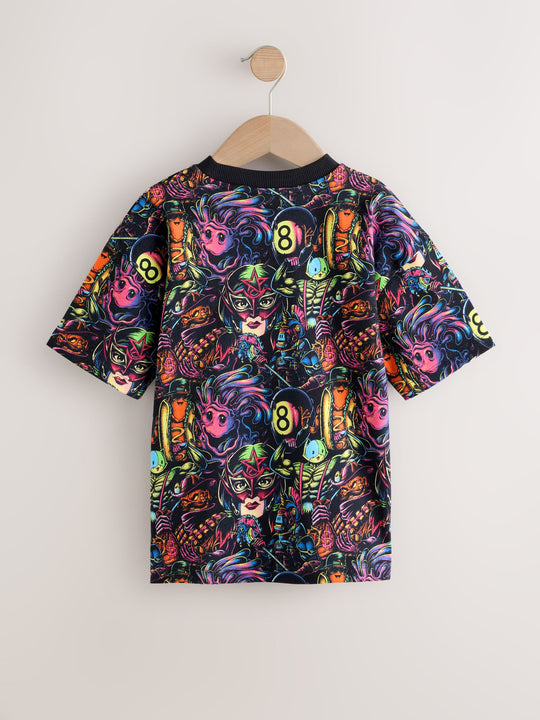 Multi All Over Print Fortnite Print Short Sleeved T-Shirt (4-16yrs)