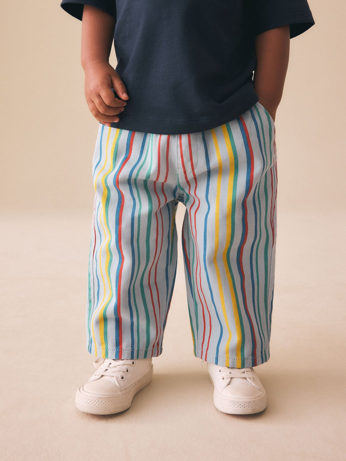 Multi Stripe Pull On Wide Trousers (3mths-7yrs)