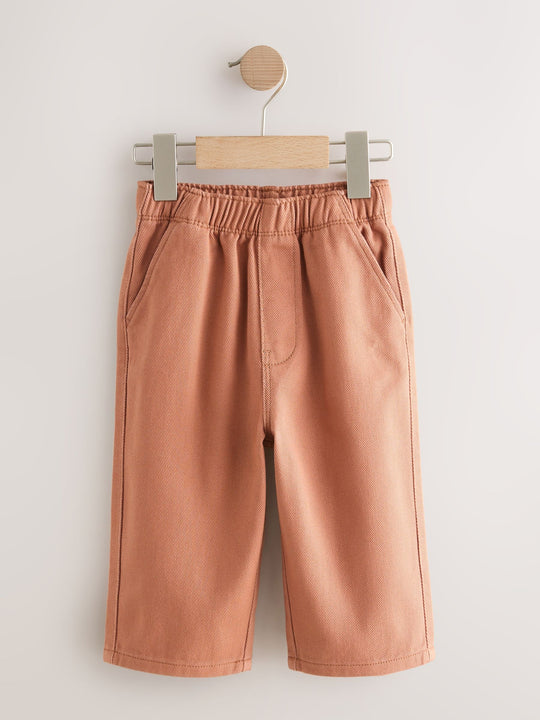 Rust Orange Pull On Wide Trousers (3mths-7yrs)