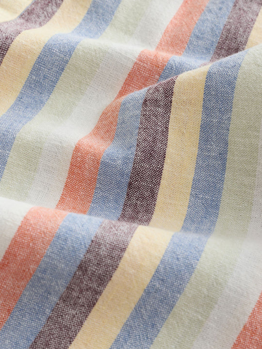 Multi Stripe Wide Fit Linen Blend Pull on Trousers (3mths-7yrs)