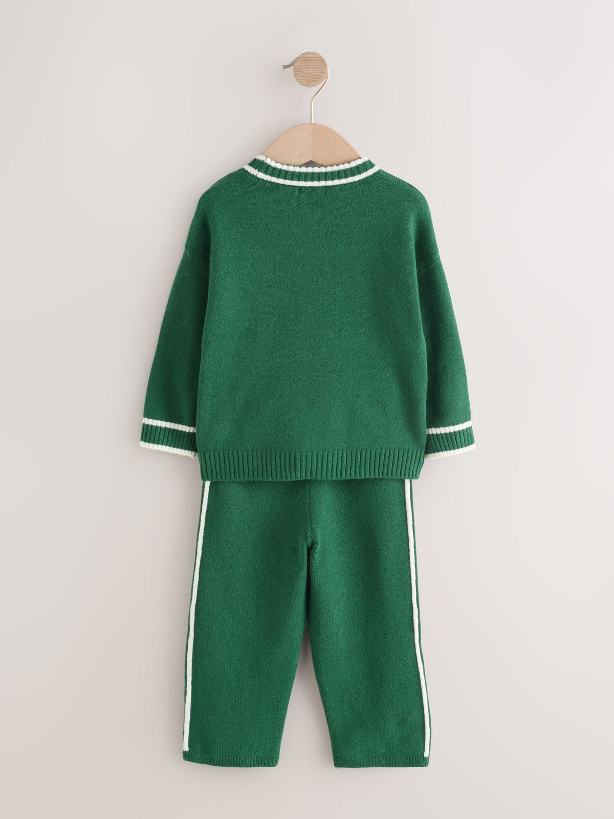 Dark Green NYC Knitted Crew Neck Jumper and Joggers Set (3mths-7yrs)