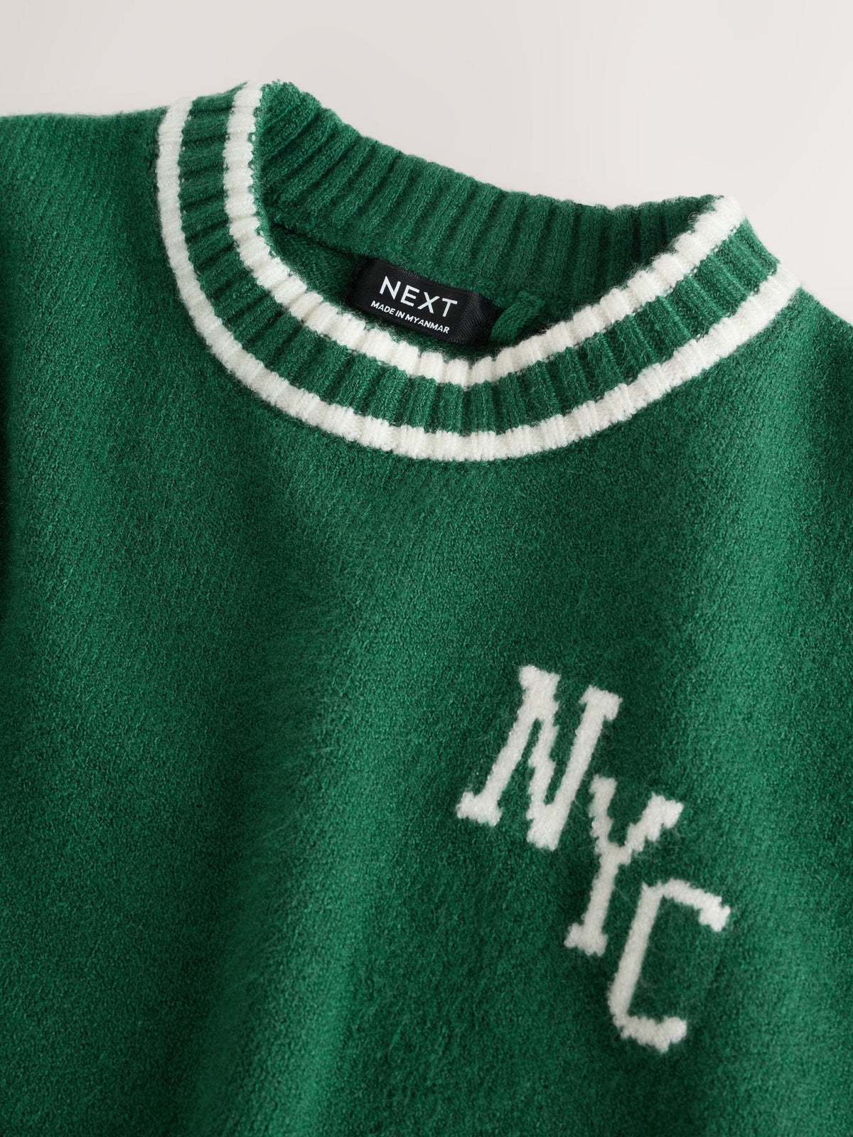 Dark Green NYC Knitted Crew Neck Jumper and Joggers Set (3mths-7yrs)