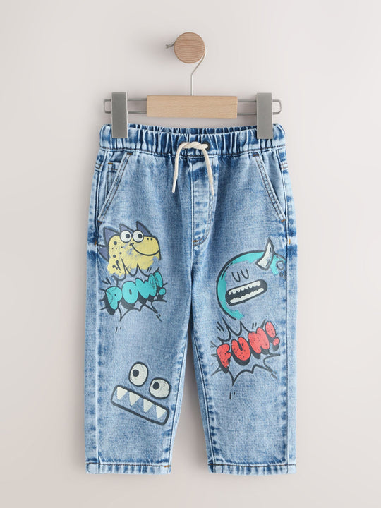 Mid Blue Denim Loose Fit Jeans (3mths-7yrs)