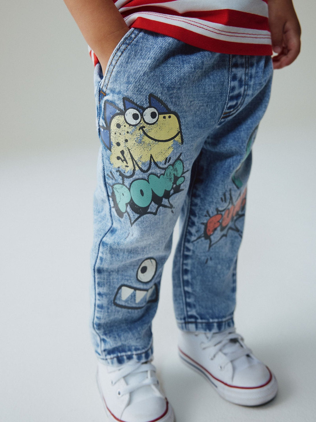 Mid Blue Denim Loose Fit Jeans (3mths-7yrs)