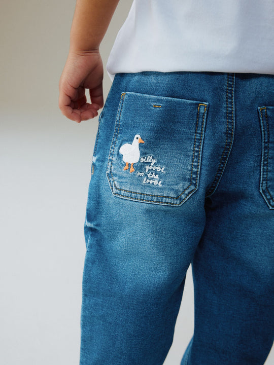 Mid Blue Farm Character Loose Fit Jeans (3mths-7yrs)