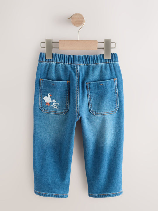 Mid Blue Farm Character Loose Fit Jeans (3mths-7yrs)