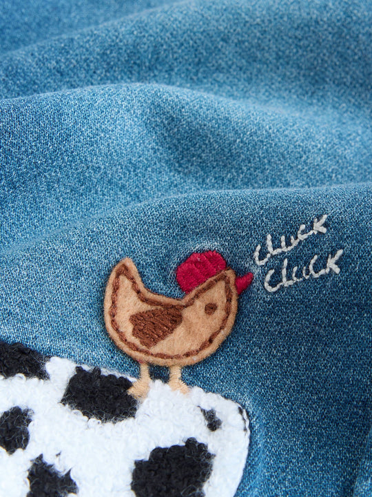 Mid Blue Farm Character Loose Fit Jeans (3mths-7yrs)