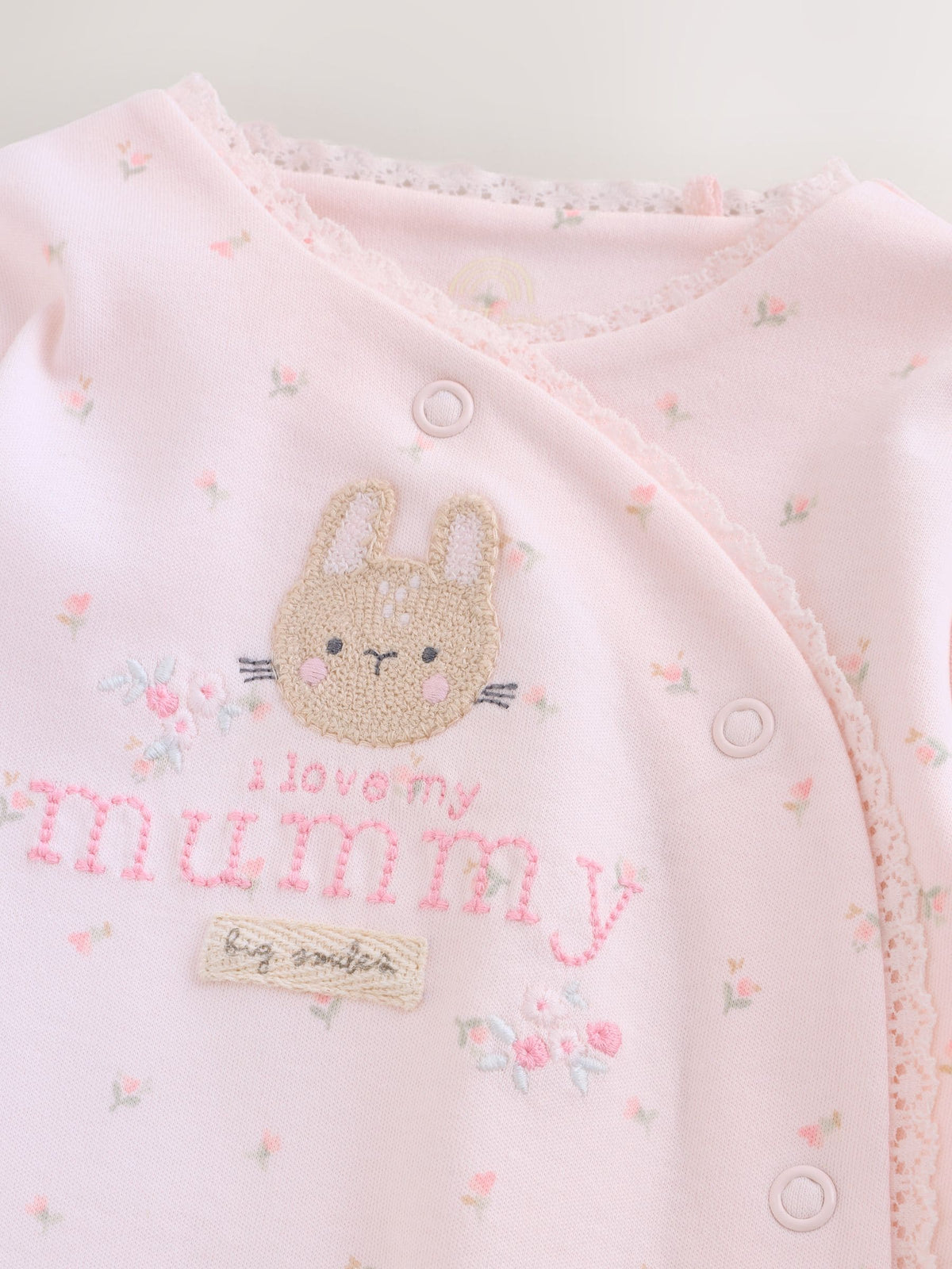 Pink Mummy Family Baby Sleepsuit (0-2yrs)