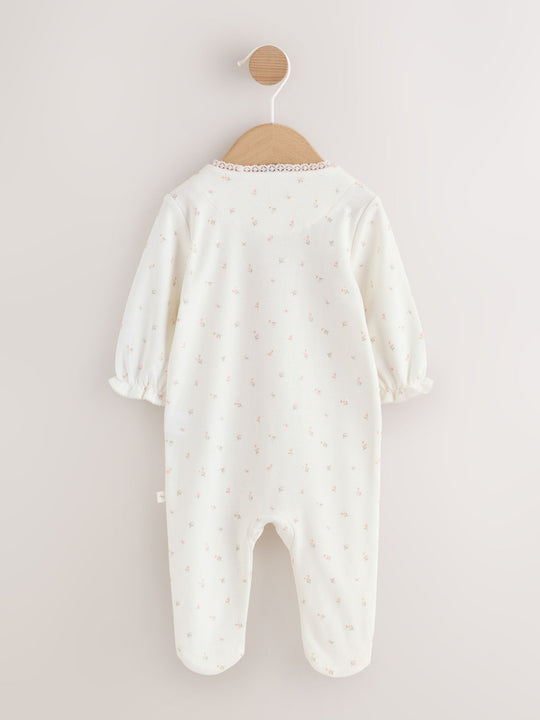 Ecru White Daddy Family Baby Sleepsuit (0-2yrs)