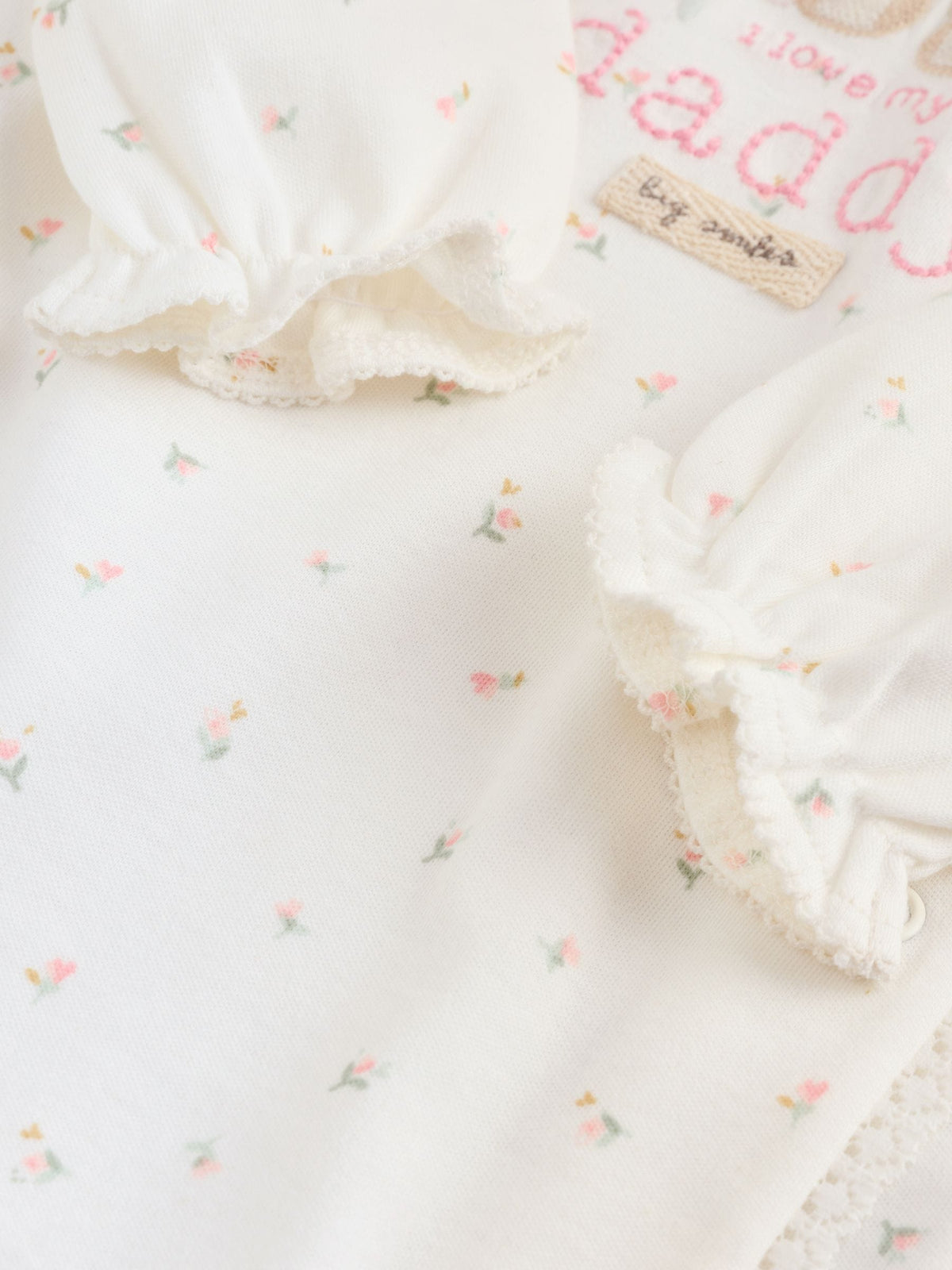 Ecru White Daddy Family Baby Sleepsuit (0-2yrs)