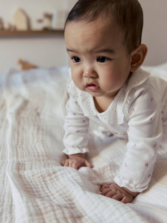 White Little Sister Family Baby Sleepsuit (0-2yrs)