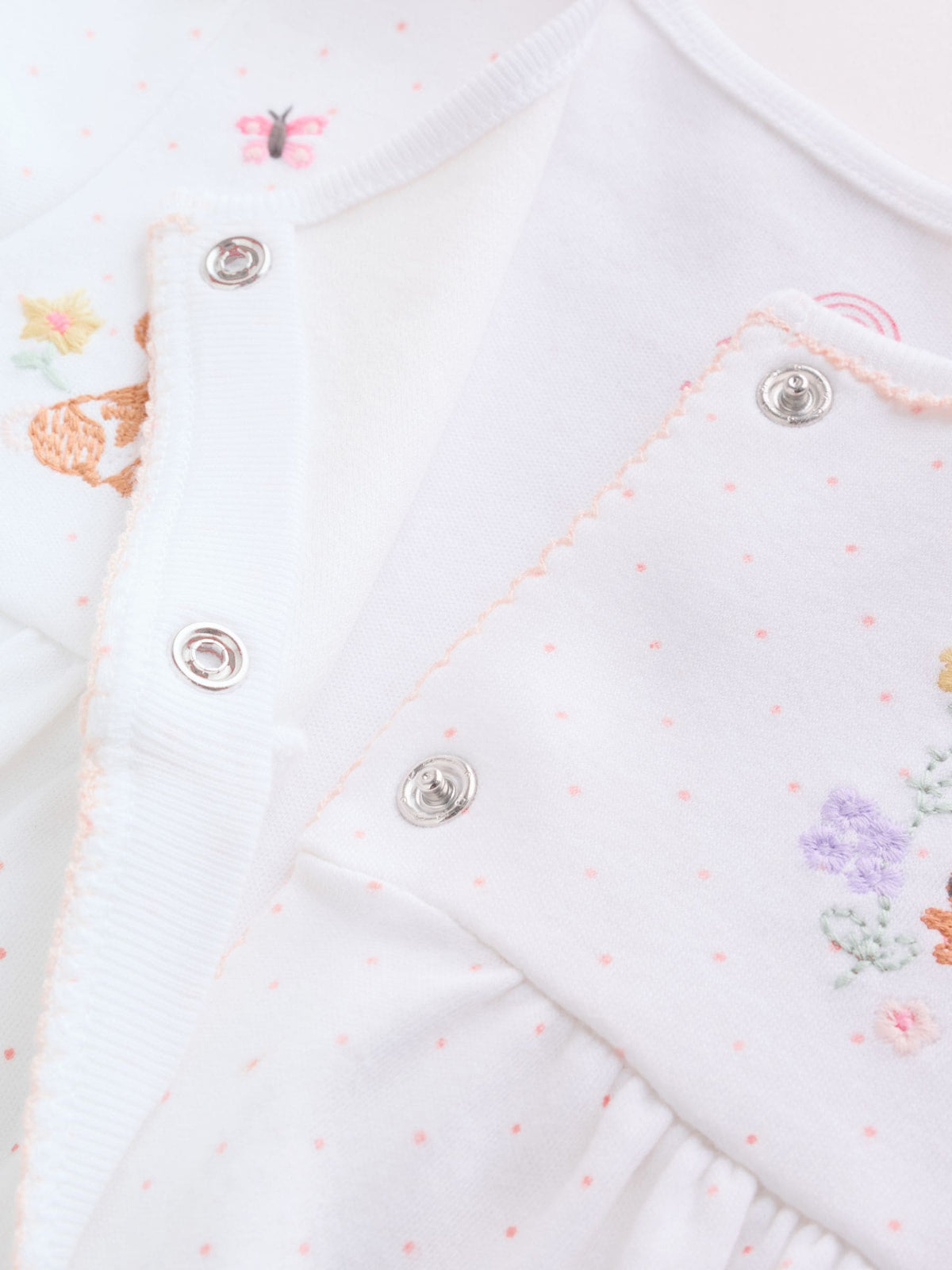 Pink Baby Bunny Sleepsuits 3 Pack (0-2yrs)