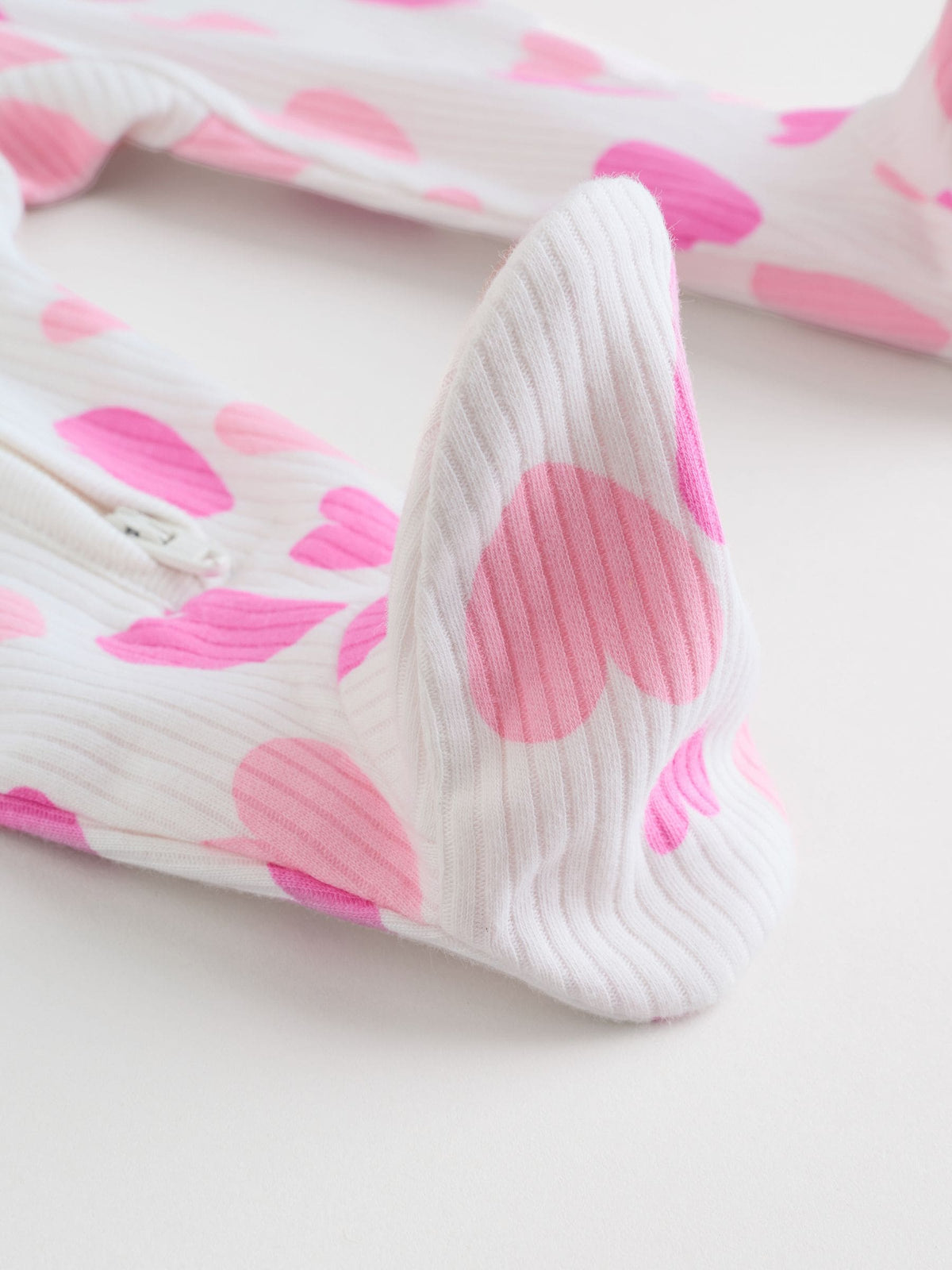 Pink 3 Pack Two Way Zip Baby Sleepsuits (0-2yrs)