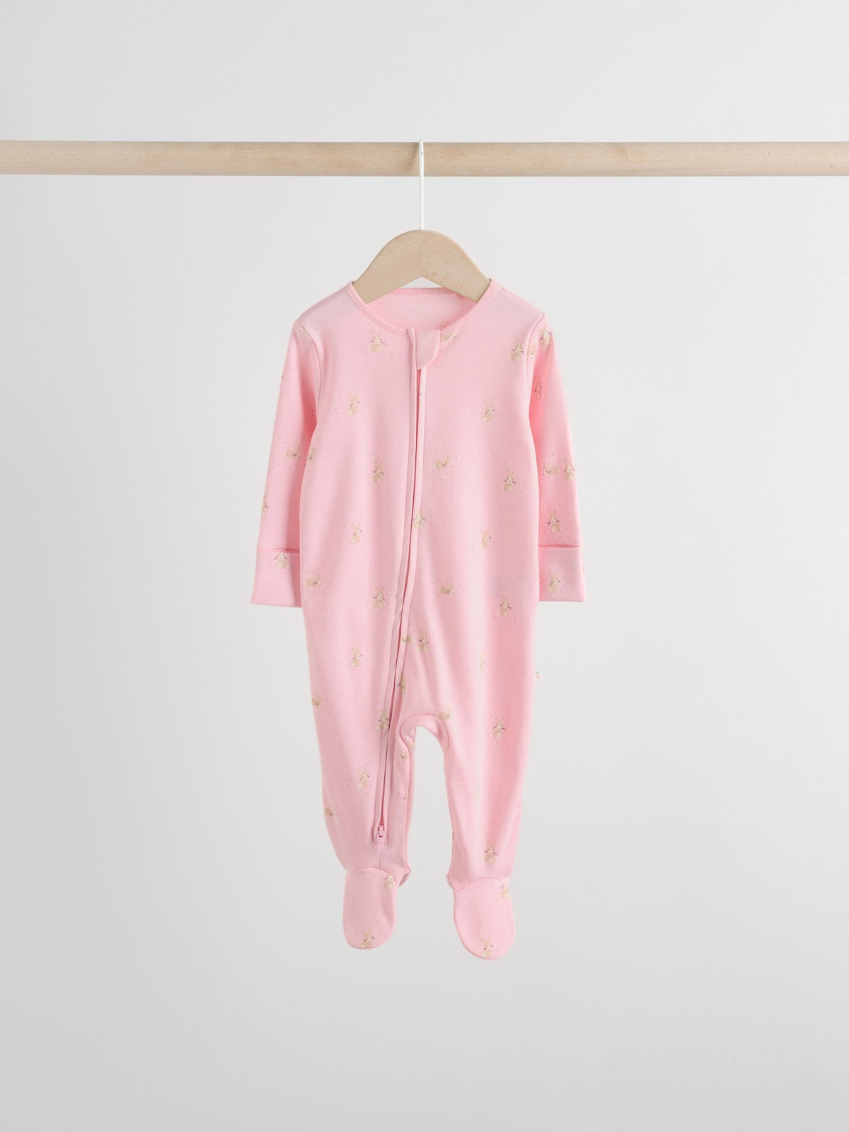 Multi Pastel Character Two Way Zip Baby Sleepsuits 5 Pack (0-2yrs)