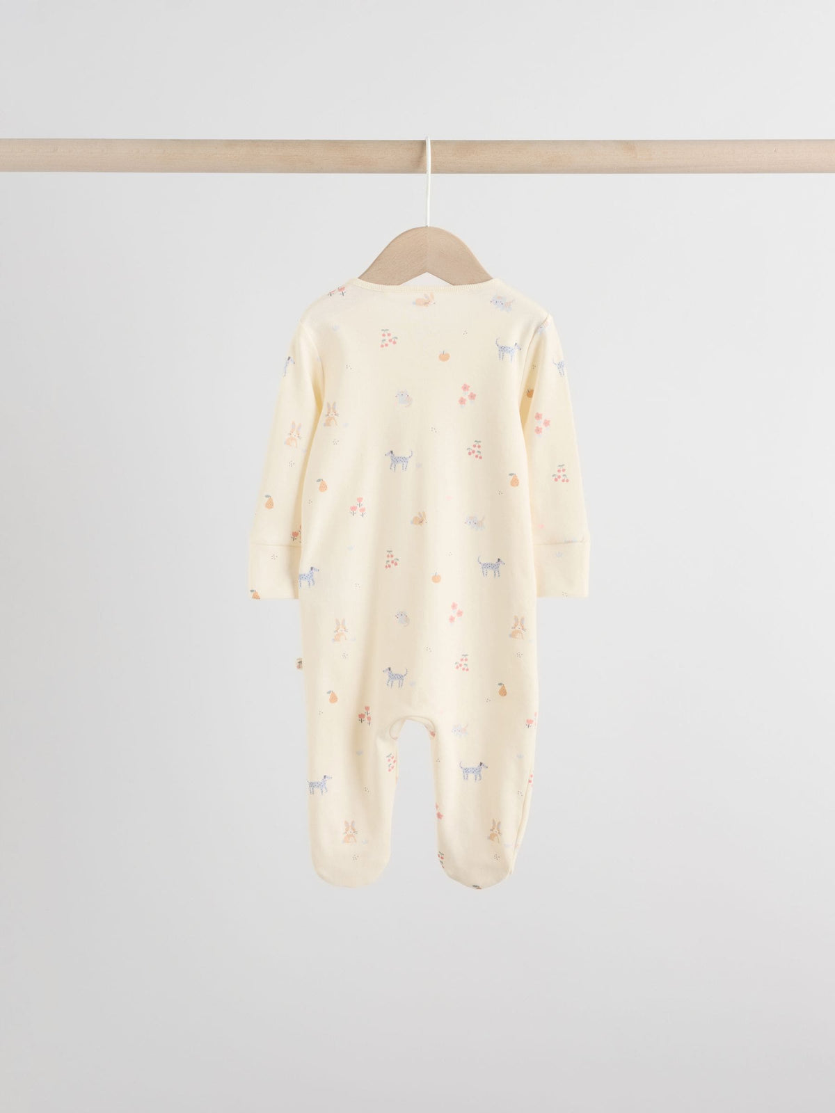 Multi Pastel Character Two Way Zip Baby Sleepsuits 5 Pack (0-2yrs)