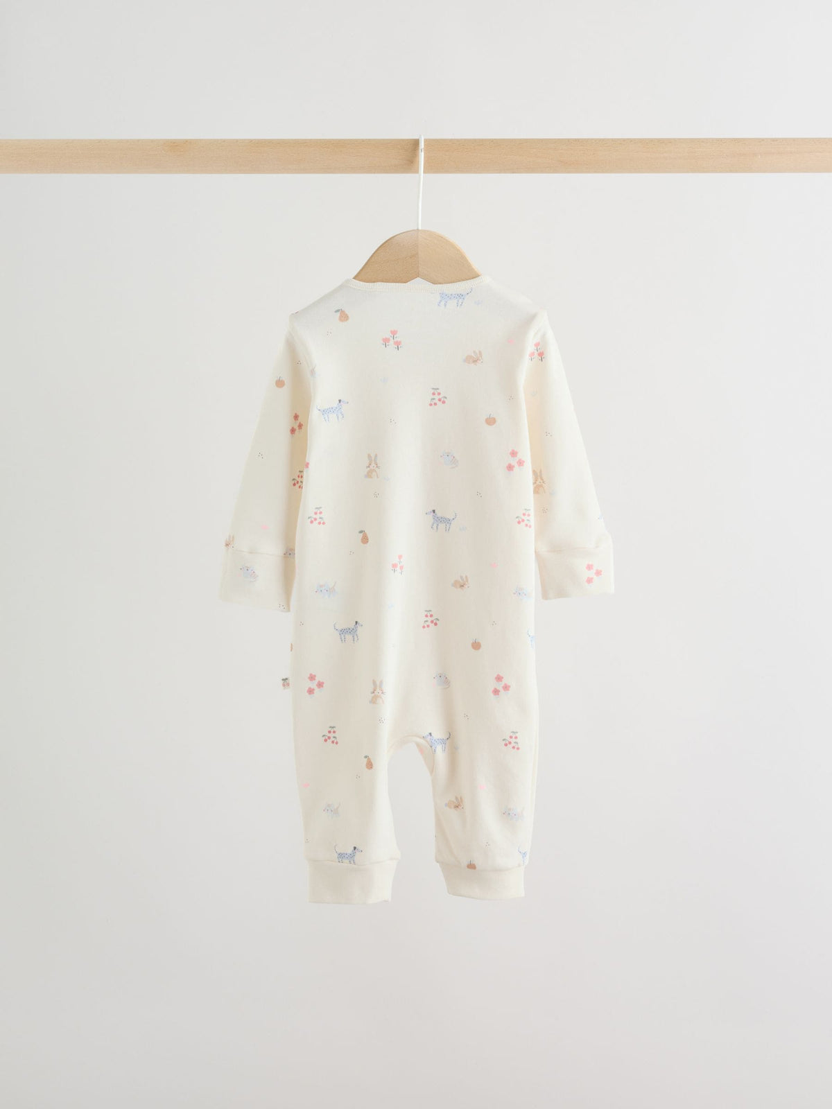 Multi Pastel Character 3 Pack Two Way Zip Baby Sleepsuit (0mths-3yrs)