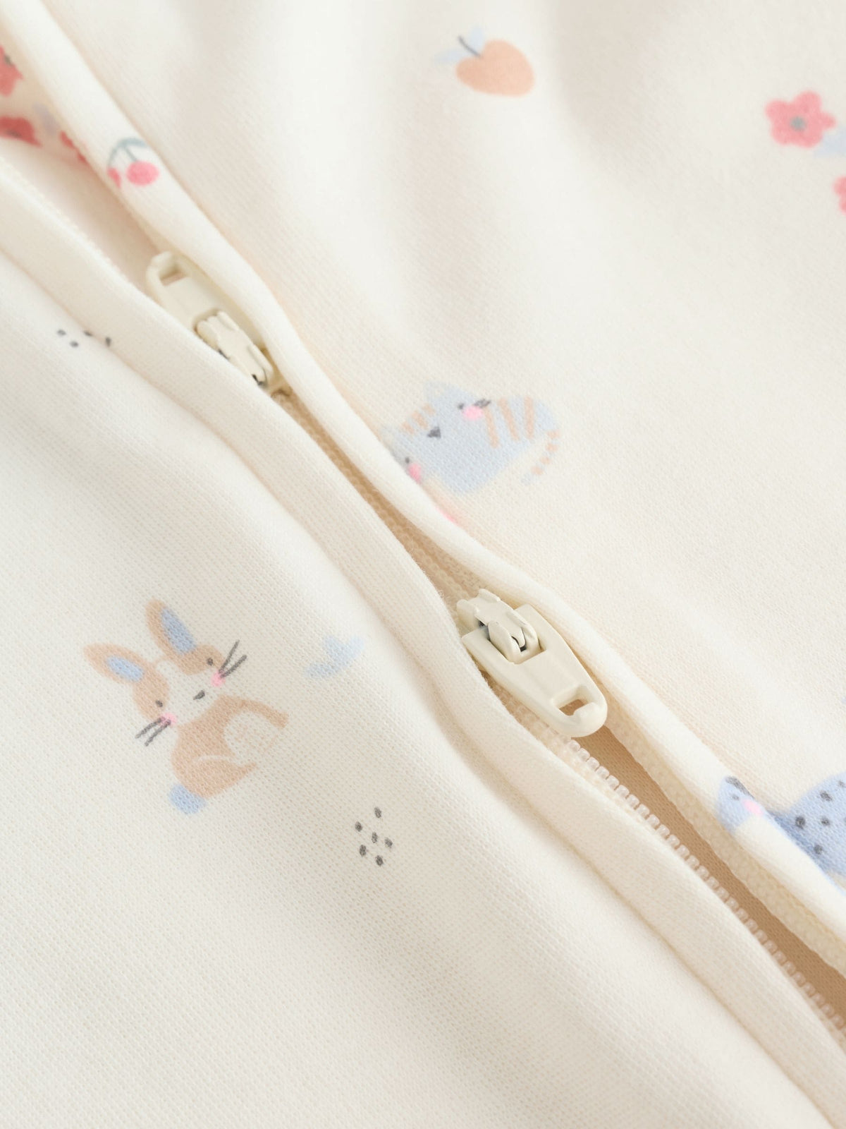 Multi Pastel Character 3 Pack Two Way Zip Baby Sleepsuit (0mths-3yrs)