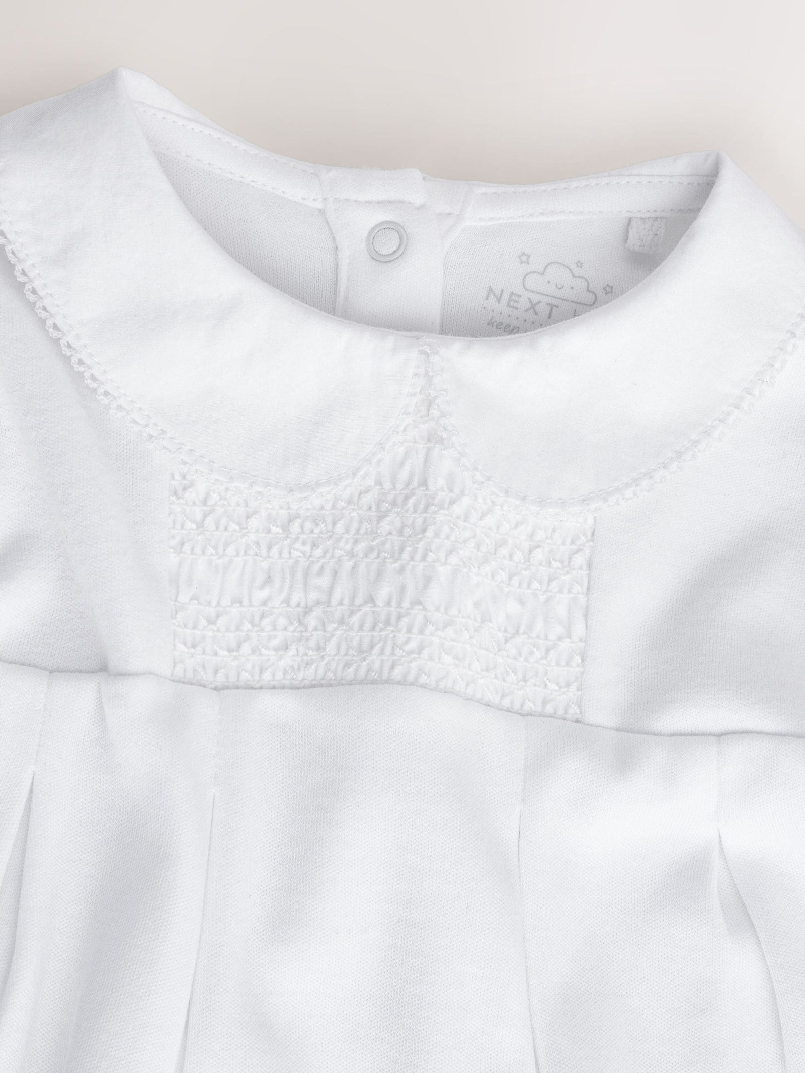 White Collar Baby Sleepsuit (0-2yrs)