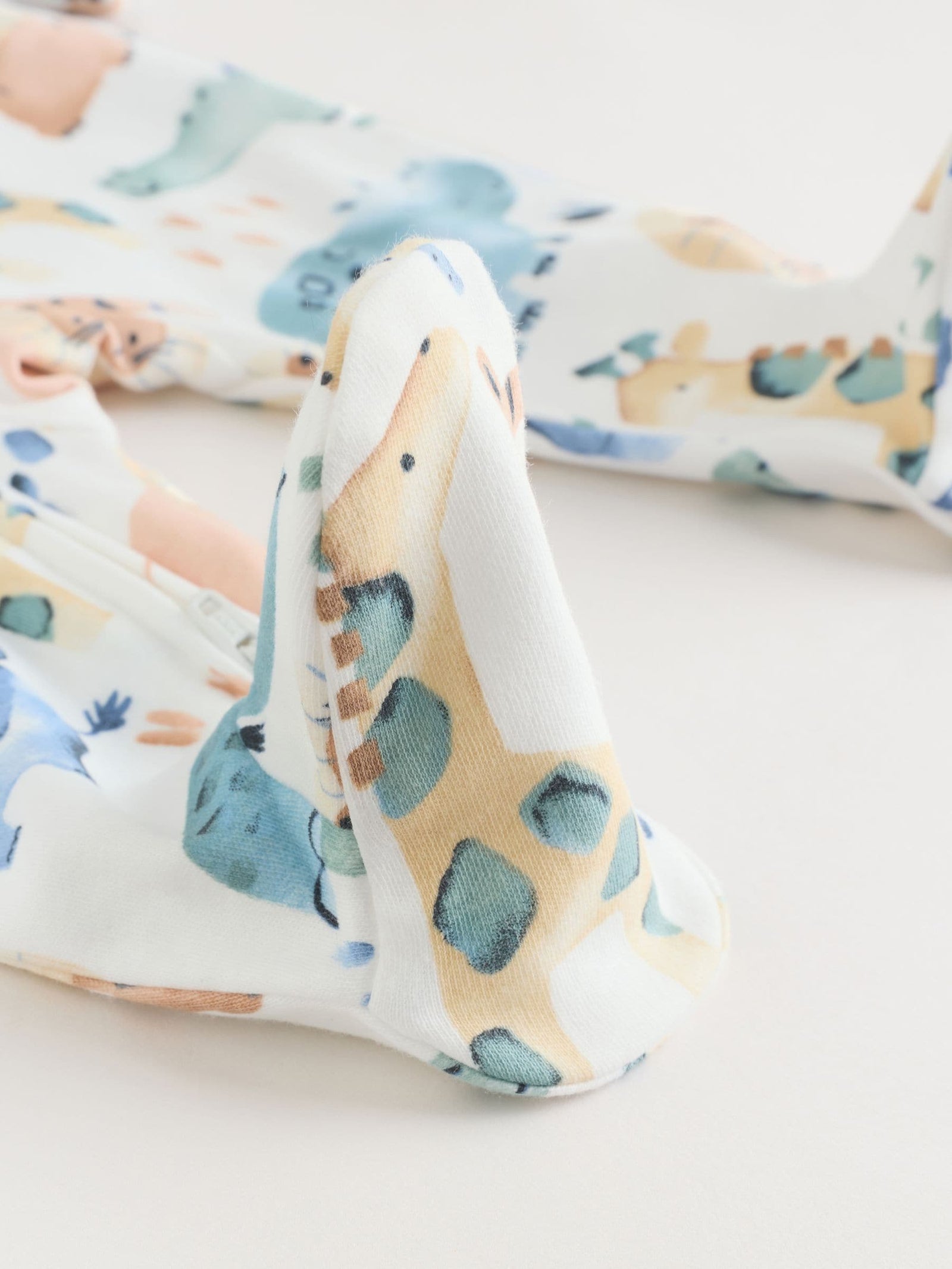 Blue Safari Two Way Zip Baby Sleepsuits 3 Pack (0mths-2yrs)