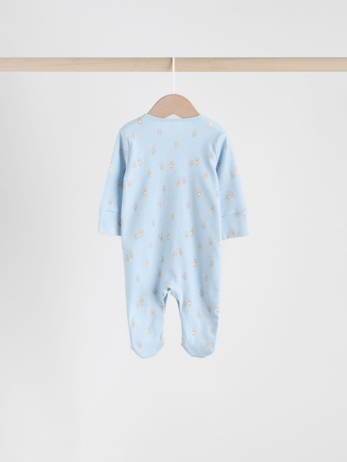 Blue 4 Pack Baby Bear Sleepsuit (0-2yrs)