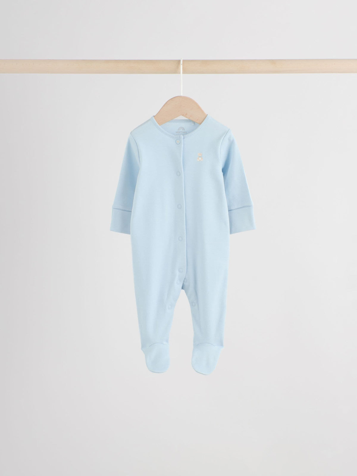 Blue 7 Pack Baby Bear Sleepsuit (0-2yrs)