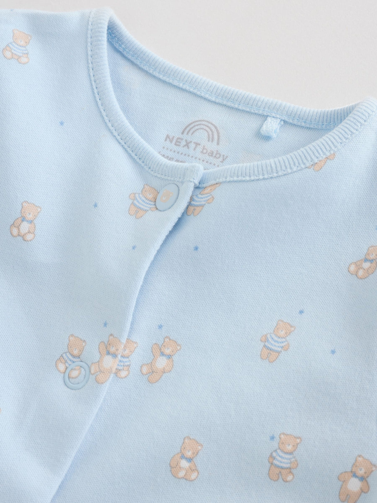 Blue 7 Pack Baby Bear Sleepsuit (0-2yrs)