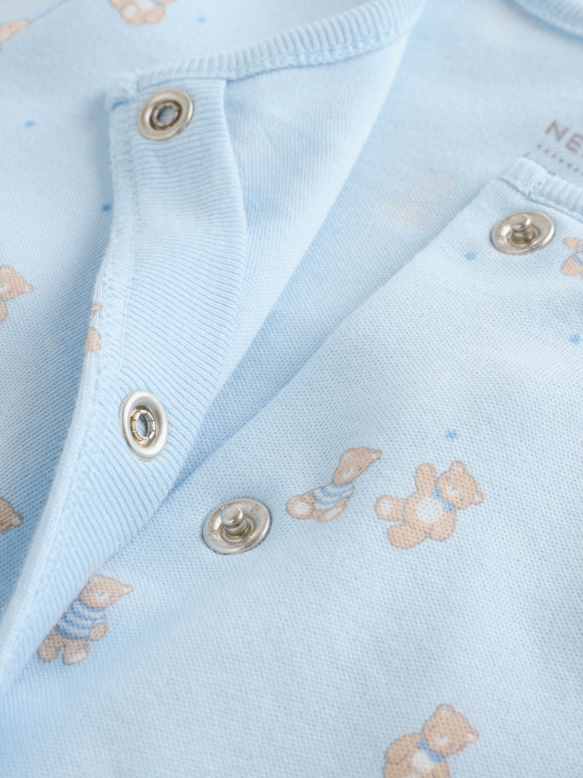 Blue 7 Pack Baby Bear Sleepsuit (0-2yrs)