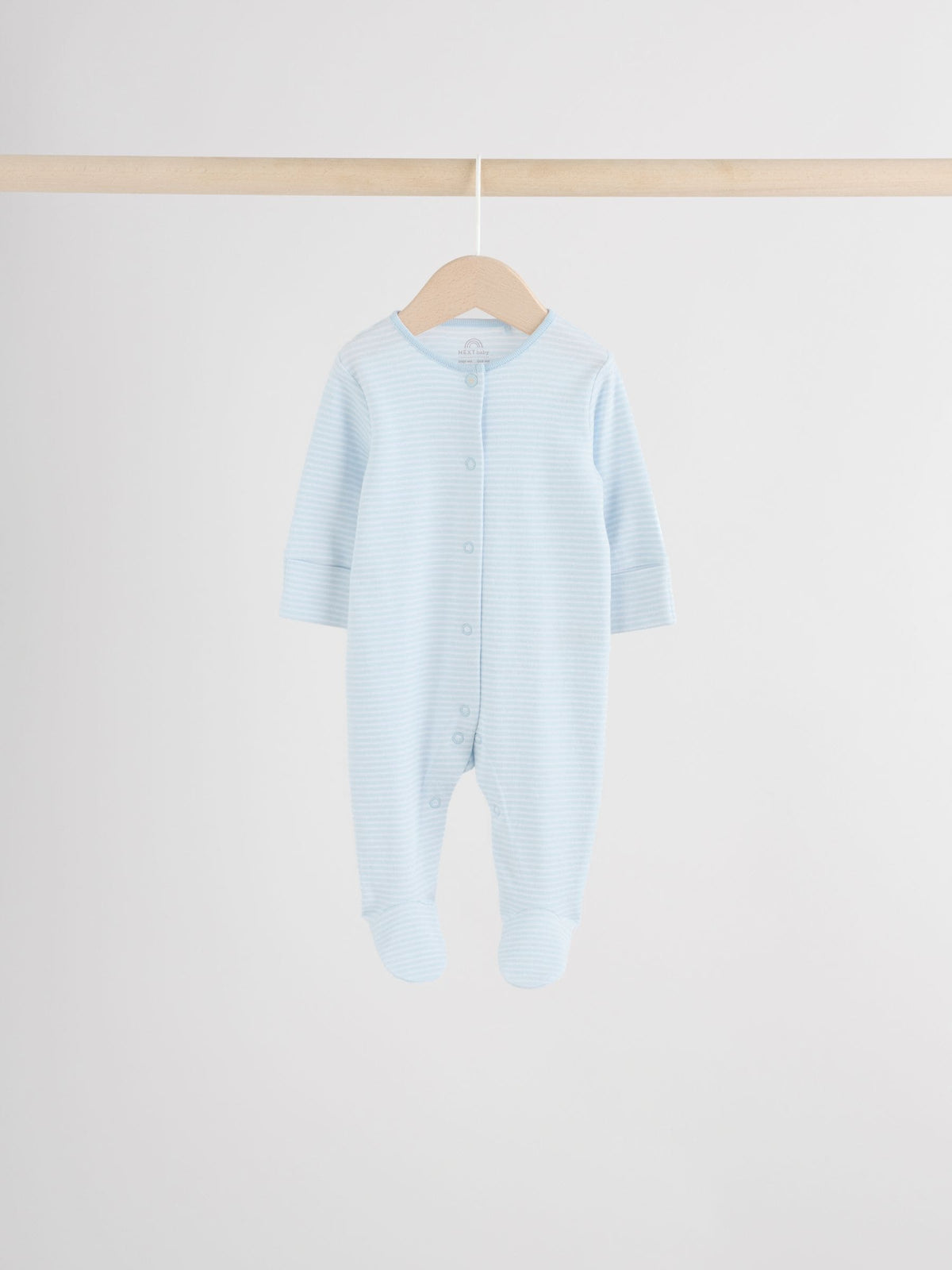 Blue 7 Pack Baby Bear Sleepsuit (0-2yrs)