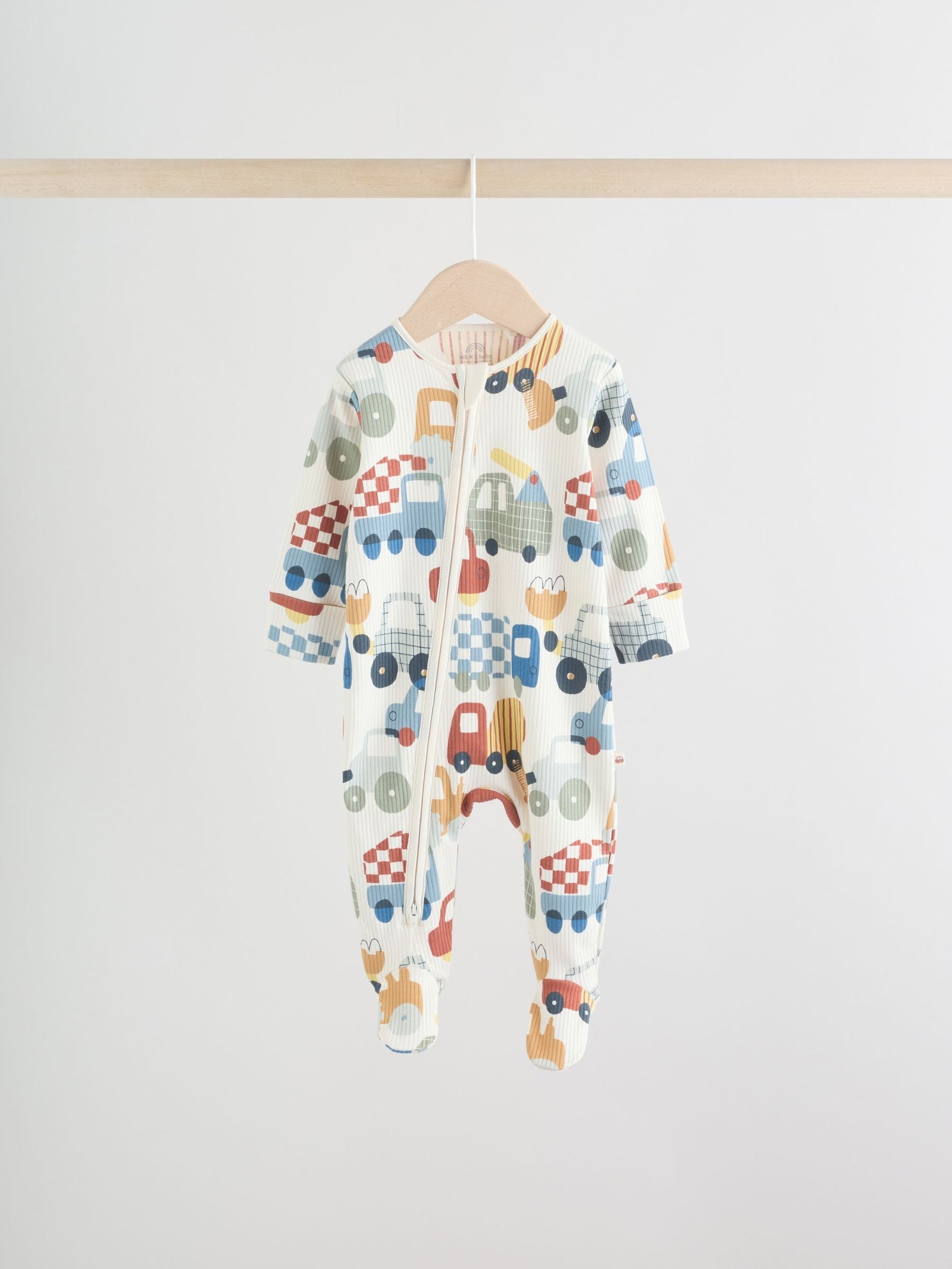 Multi Transport Two Way Zip Baby Sleepsuits 3 Pack