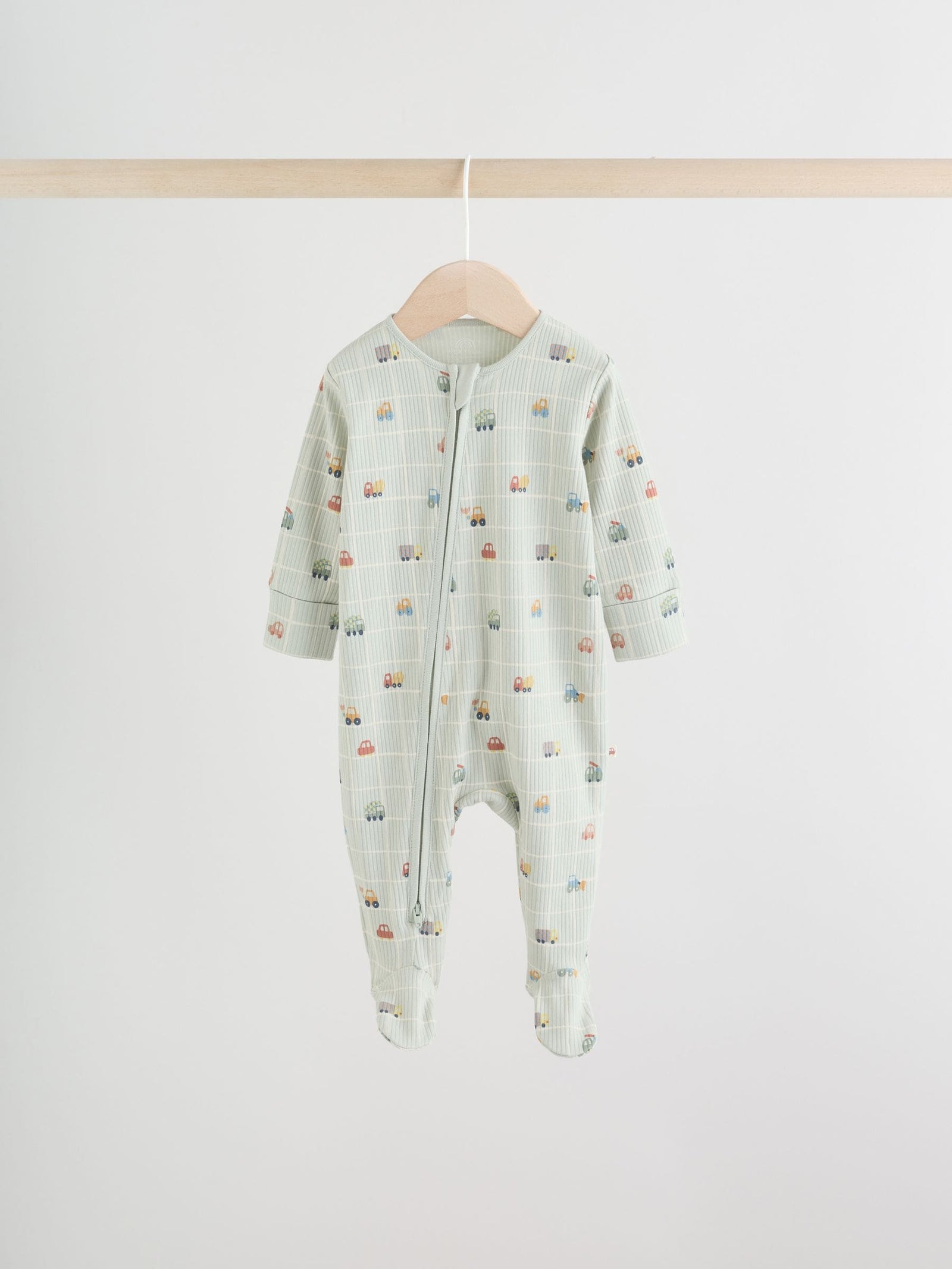 Multi Transport Two Way Zip Baby Sleepsuits 3 Pack