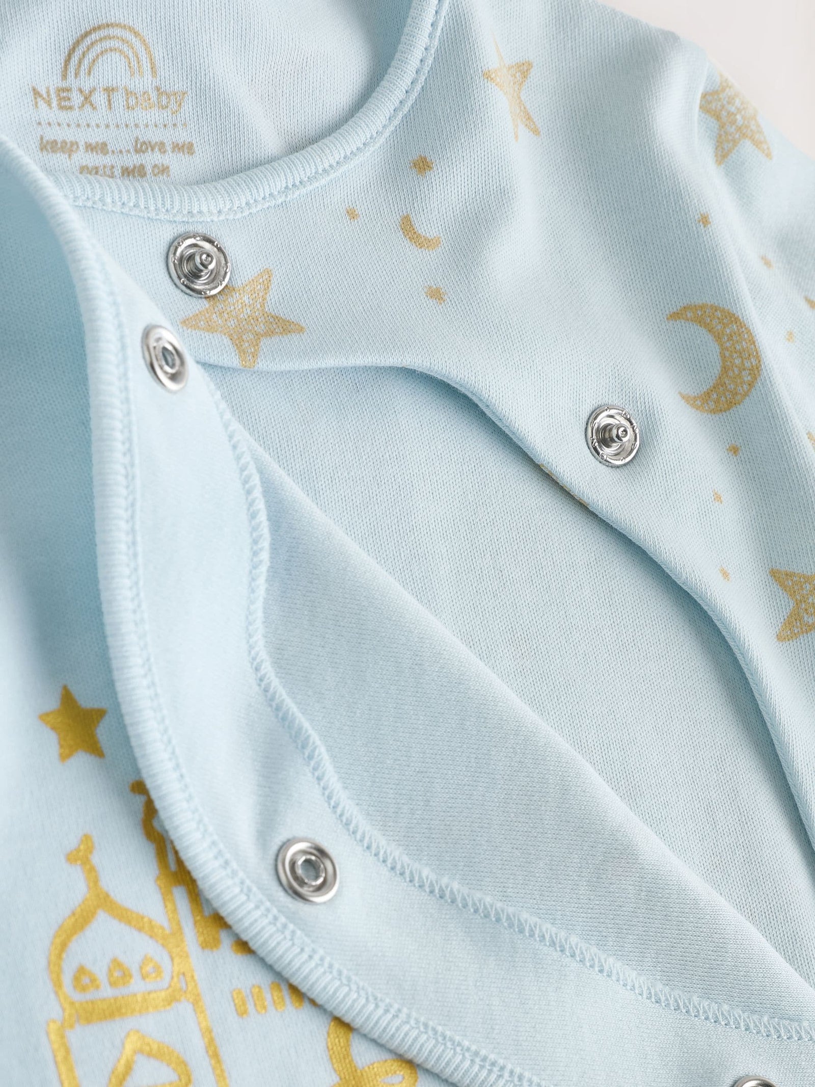Blue EID Baby Sleepsuit (0mths-2yrs)