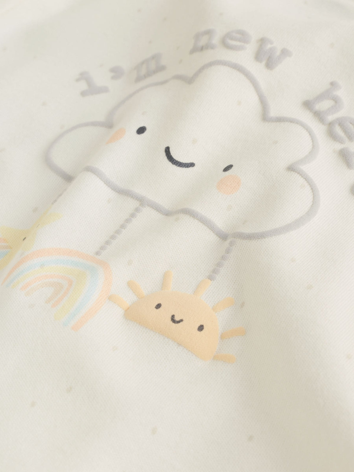 Neutral Im New Here Sleepsuit And Hat Set (0-9mths)