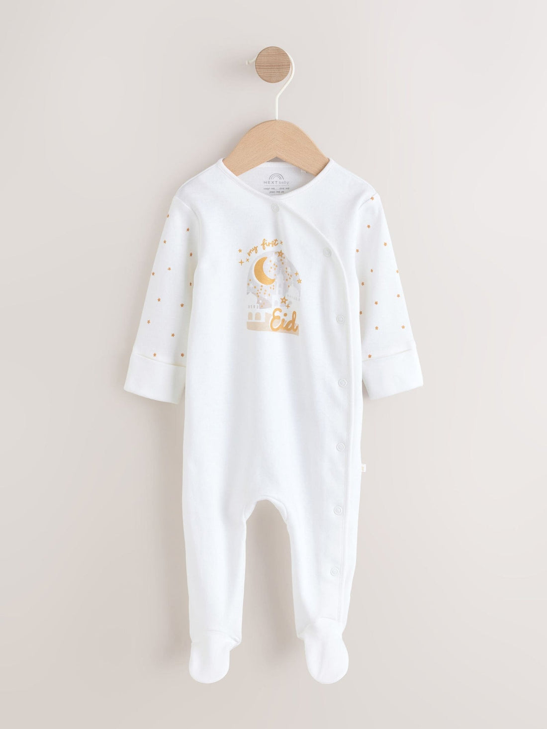 White My First EID Baby Sleepsuit (0mths-2yrs)