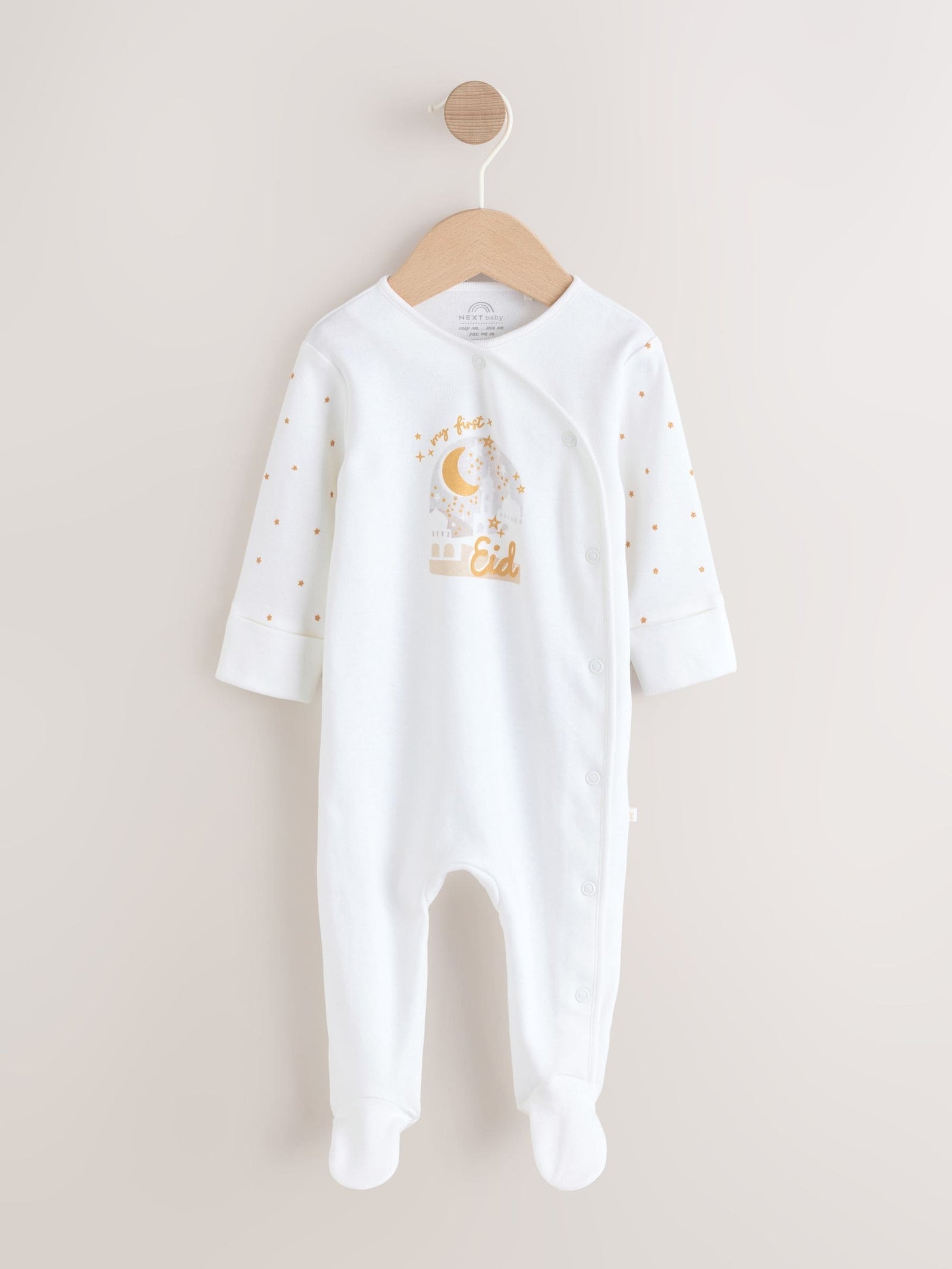 White My First EID Baby Sleepsuit (0mths-2yrs)