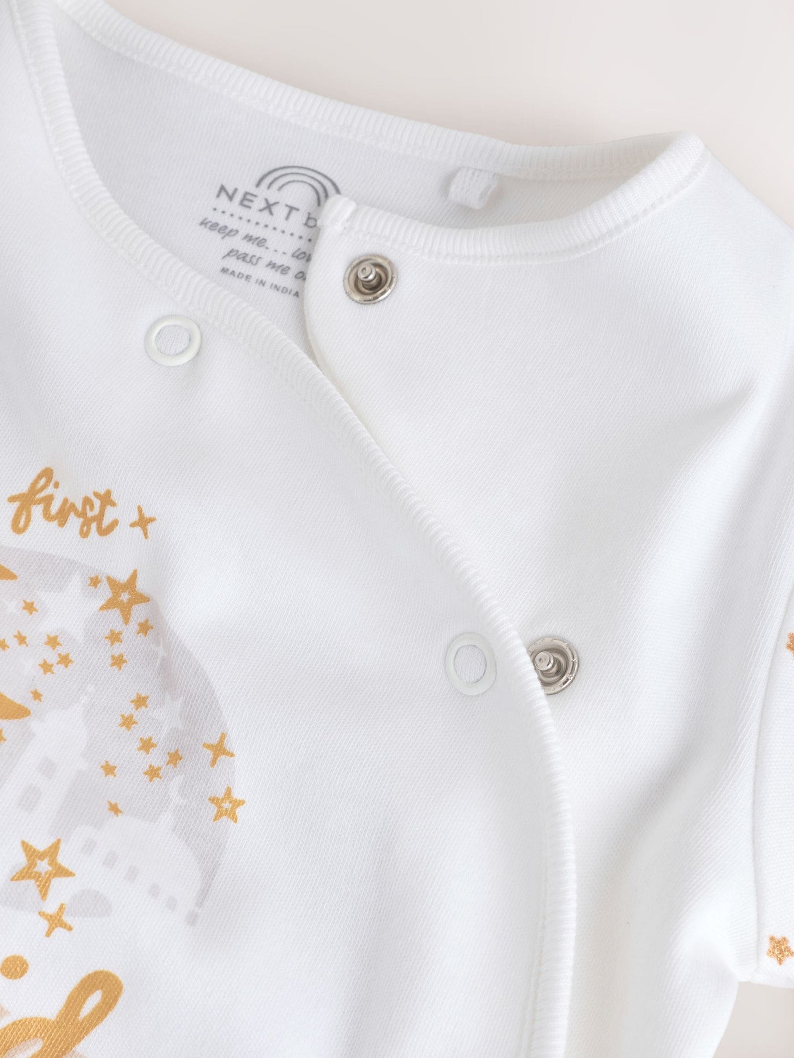 White My First EID Baby Sleepsuit (0mths-2yrs)