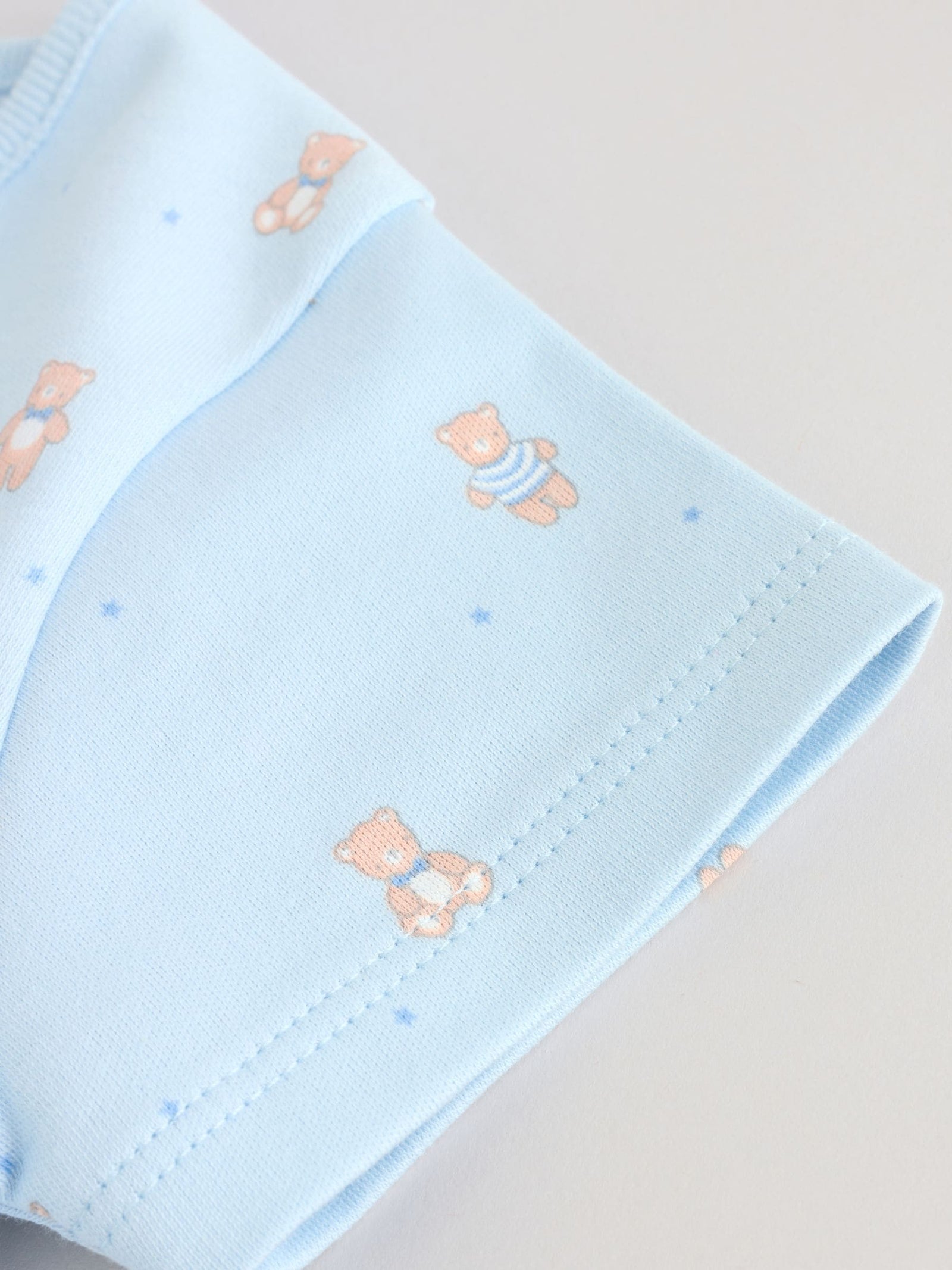 Blue Two Way Zip Baby Rompers 3 Pack (0mths-3yrs)