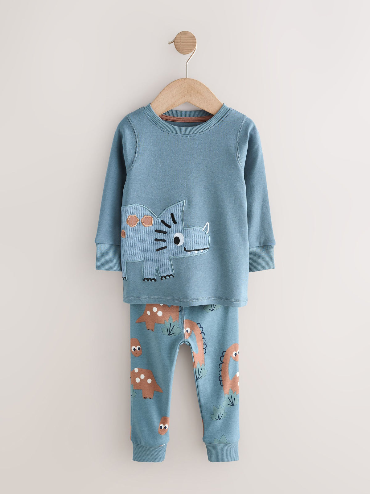 Navy/Grey Dinosaur Snuggle Pyjamas 3 Pack (9mths-8yrs)
