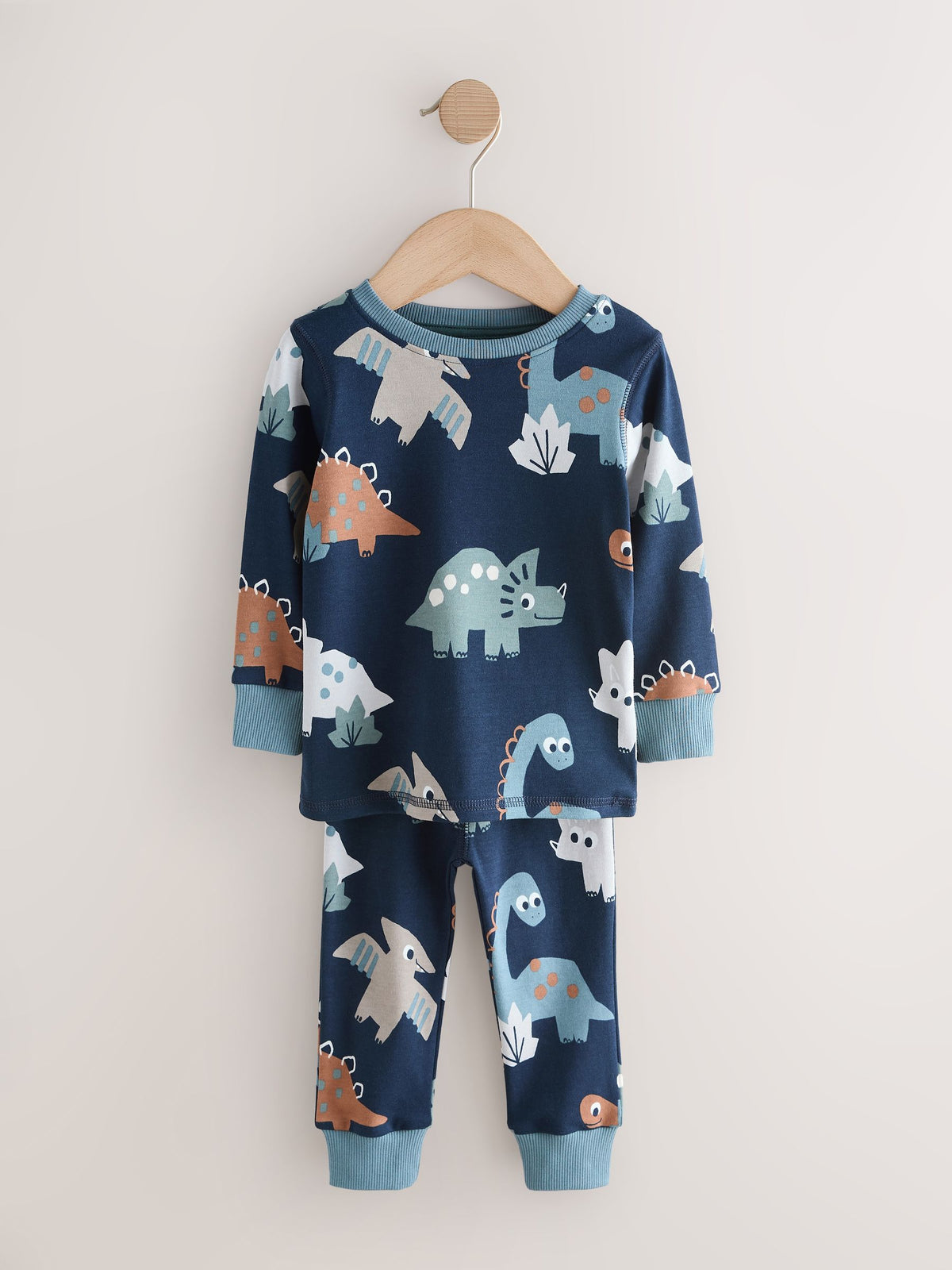 Navy/Grey Dinosaur Snuggle Pyjamas 3 Pack (9mths-8yrs)