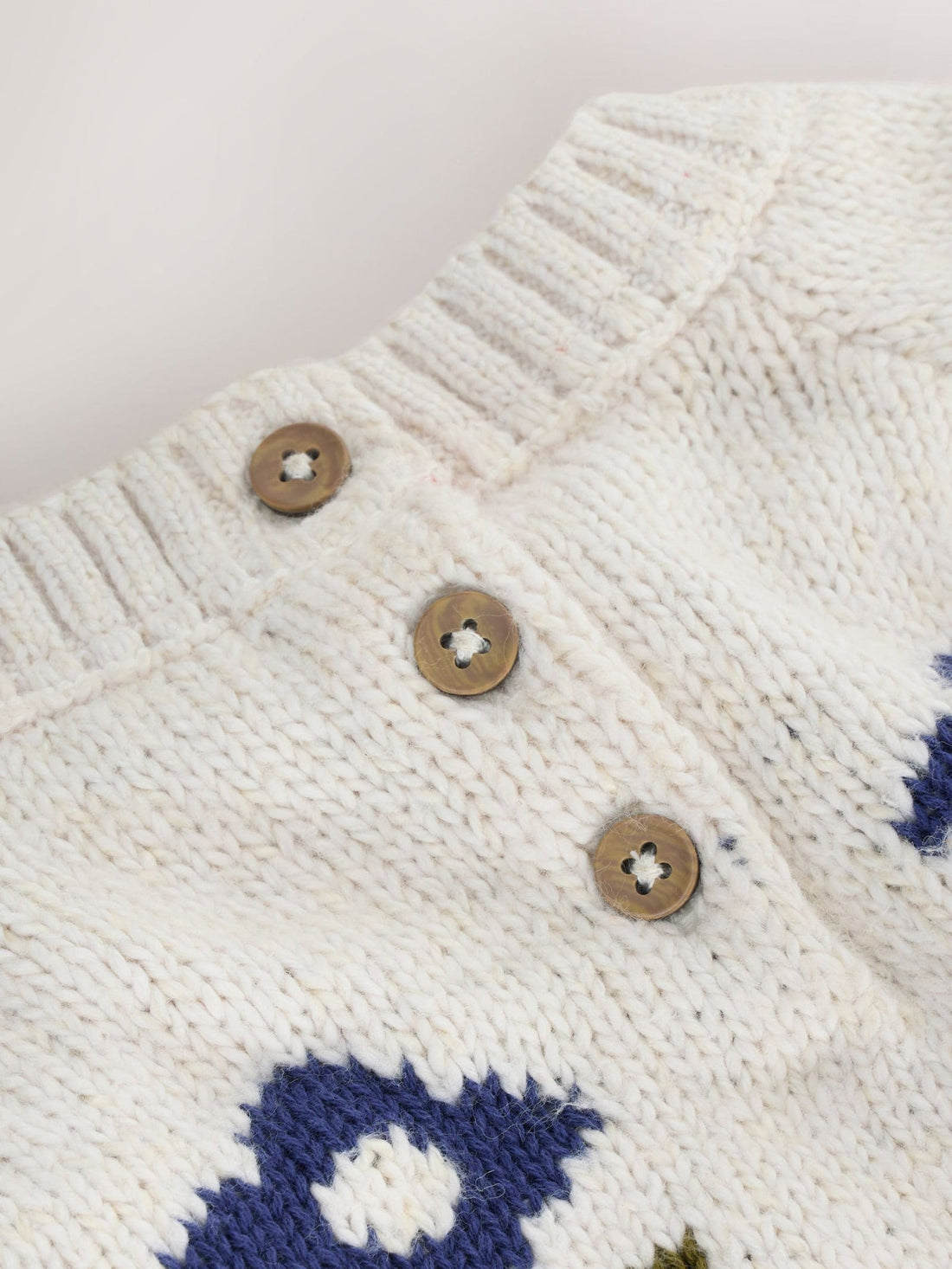Ecru Flower Knitted Jumper (3mths-7yrs)