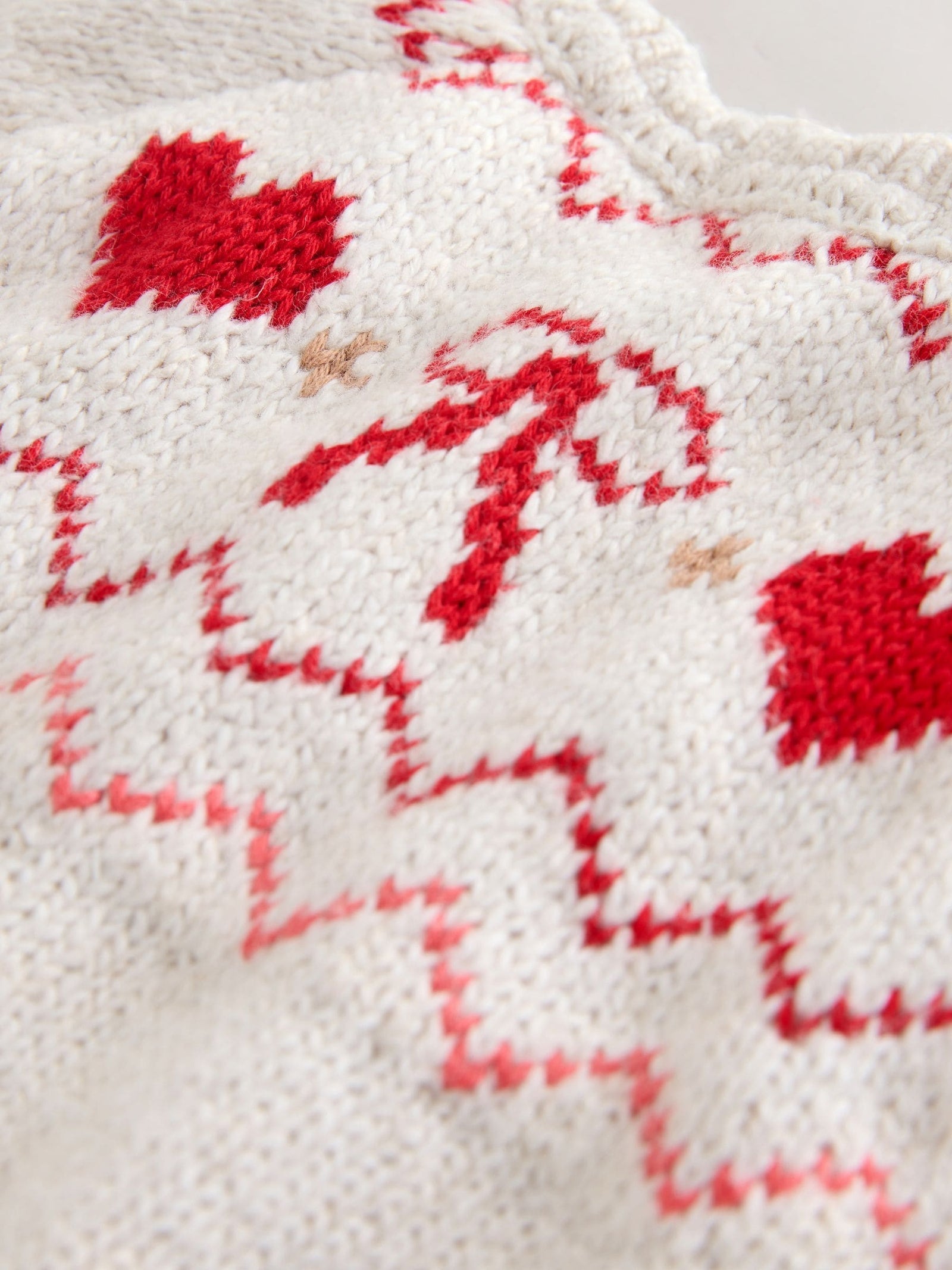 Ecru Heart Yoke Cardigan (3mths-7yrs)