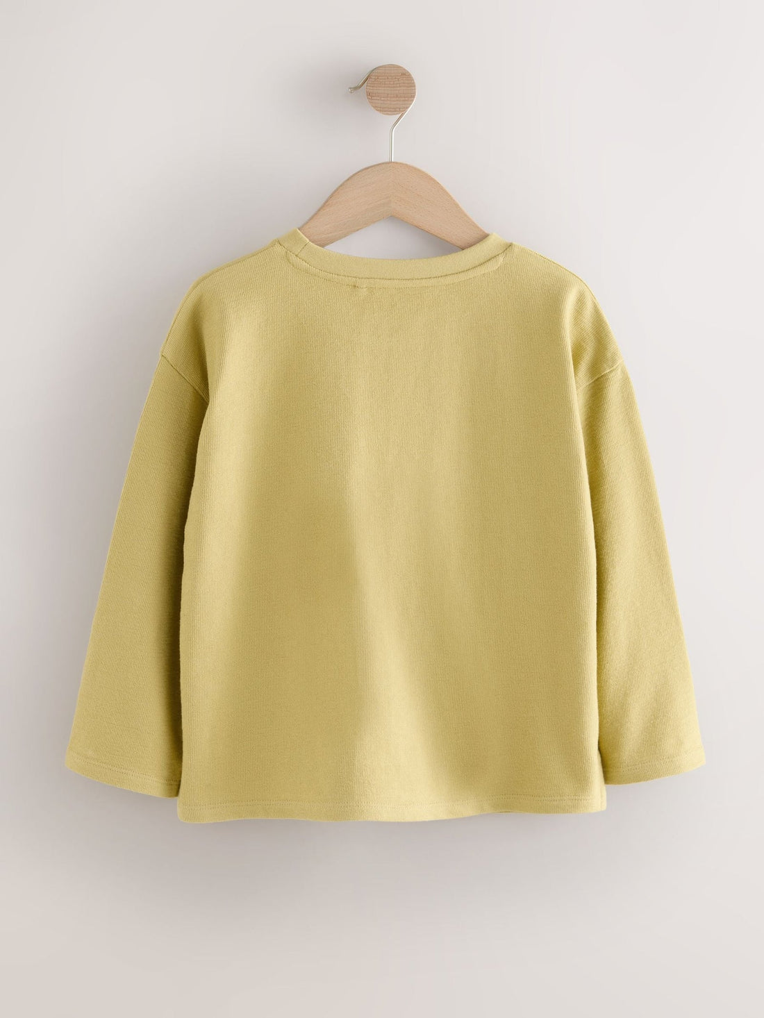 Green Textured Long Sleeve Top (3-16yrs)