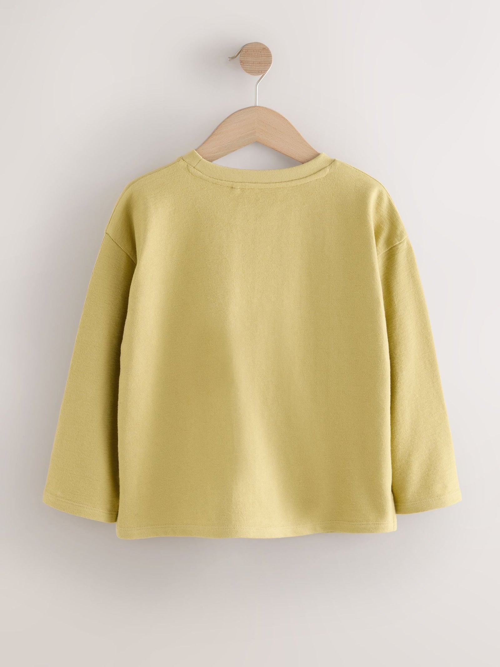 Green Textured Long Sleeve Top (3-16yrs)