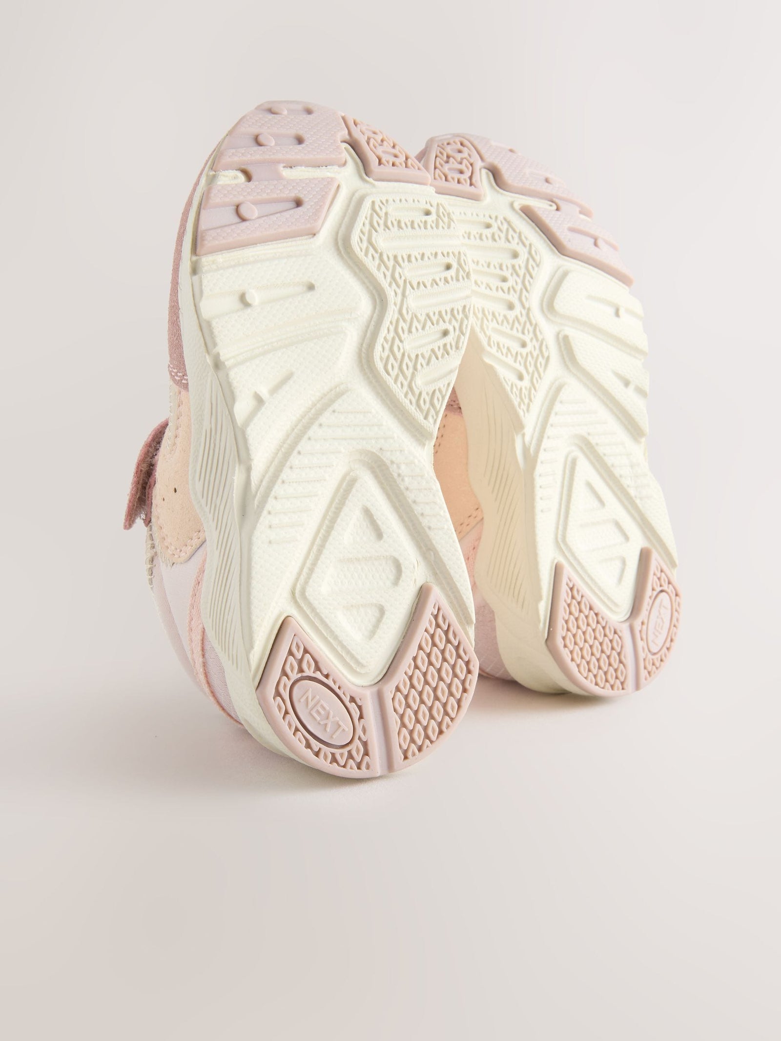 Pink Wide Fit (G) Elastic Lace Touch Fasten Trainers