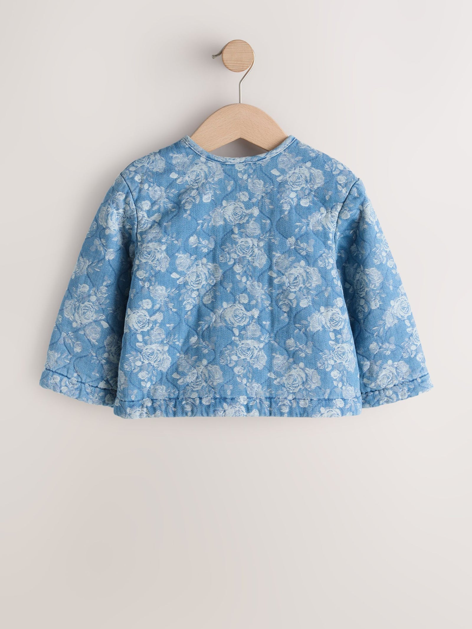 Blue Denim Jacquard Quilted Jacket (3mths-7yrs)