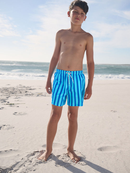 Cobalt Blue Stripe Swim Shorts (3-16yrs)